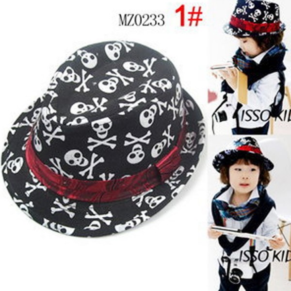 韓國兒童禮帽 小寶寶帽子男女寶寶爵士帽骷髏頭演出兒童帽工廠,批發,進口,代購