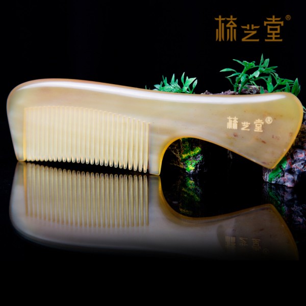 角梳 梳藝堂天然手工羊角活血梳 保健有柄美發梳大號 綿羊角梳子工廠,批發,進口,代購