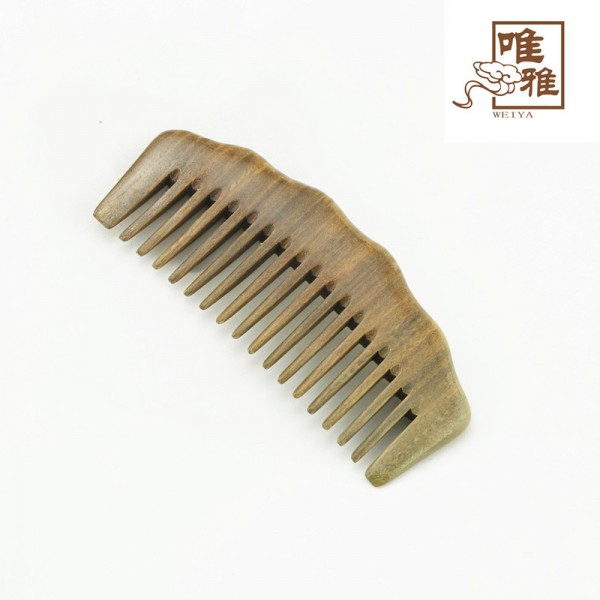 【新品】進口綠檀玉檀六角隆背粗齒保健美發梳木梳之鄉榔橋批發工廠,批發,進口,代購