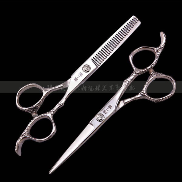 SCISSORS 花柄5.5寸銳鋼 美發剪刀批發 美發工具 廠傢直銷.批發・進口・工廠・代買・代購