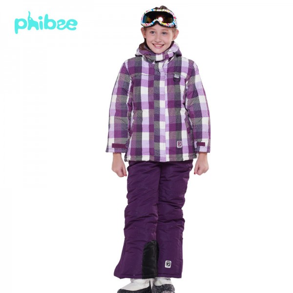 2015PHIBEE菲比小象俄羅斯兒童滑雪服保暖防水防風女童沖鋒衣批發・進口・工廠・代買・代購