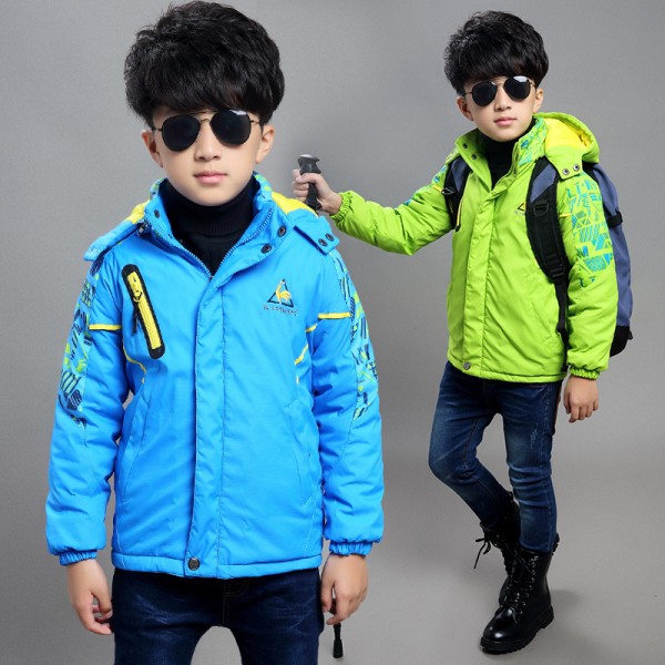 男童外套2015冬季韓版長袖中大童兒童加絨加厚款沖鋒衣男童登山服工廠,批發,進口,代購