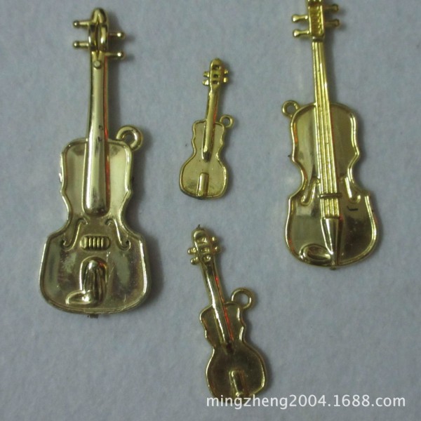 [聖誕配件]仿真樂器/電鍍塑料提琴/聖誕節飾品批發・進口・工廠・代買・代購