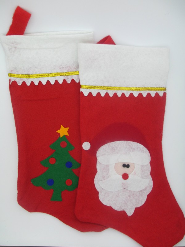 廠傢直銷無紡佈貼花大號聖誕襪 聖誕節裝飾品大號禮物袋聖誕襪批發・進口・工廠・代買・代購