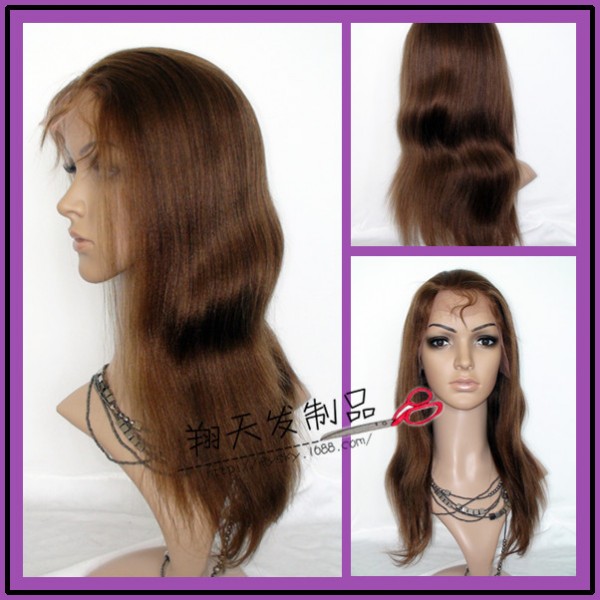 lace front wig 青島假發工廠 真人發絲 直發 半機製頭套 發套工廠,批發,進口,代購