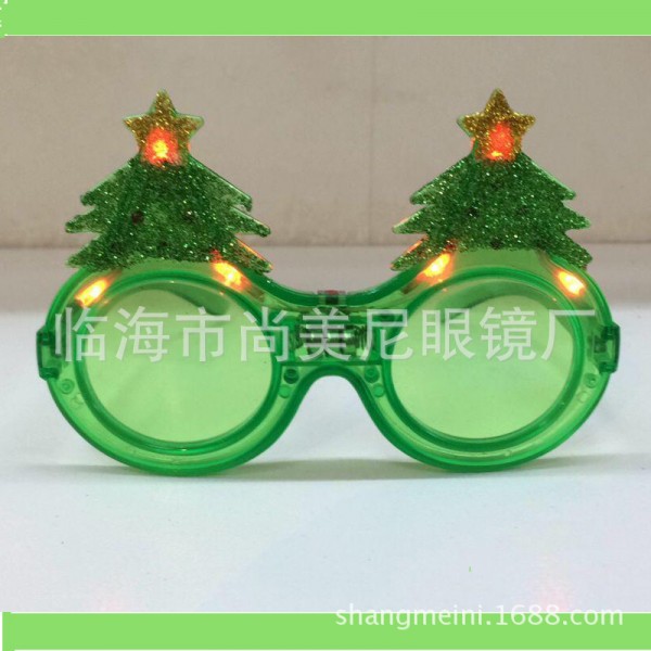 兒童led聖誕節發光 閃光 聖誕樹眼鏡批發・進口・工廠・代買・代購