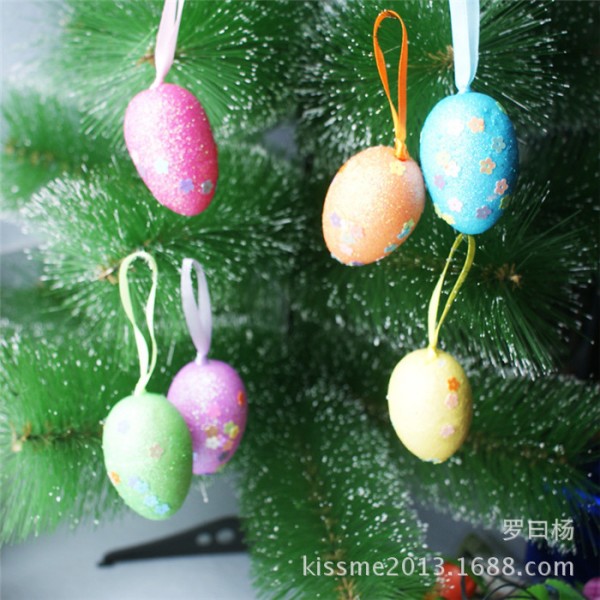 聖誕彩蛋復活節禮物聖誕樹掛飾聖誕節佈置閃光蛋復活節彩蛋工廠,批發,進口,代購