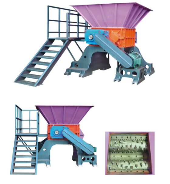 強力塑料破碎機雙軸撕碎機低噪音環保回收專用工廠,批發,進口,代購
