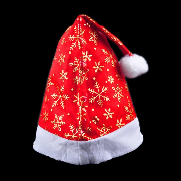 低價批發 供應聖誕節用品 聖誕帽子 聖誕老人帽 聖誕帽 金色雪花批發・進口・工廠・代買・代購