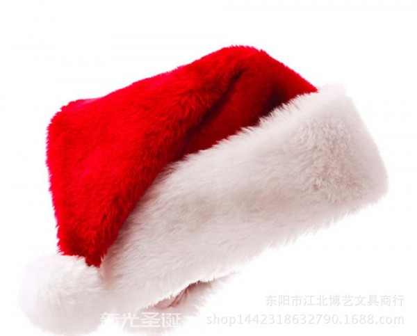 聖誕節裝飾品 加厚金絲絨佈聖誕帽 均碼 毛絨聖誕老人帽子批發工廠,批發,進口,代購