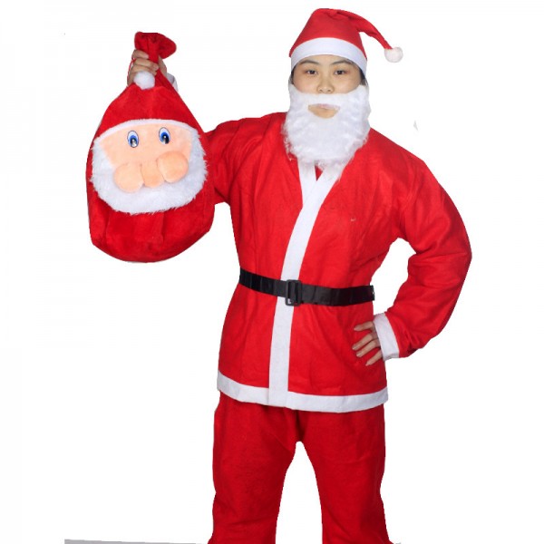 yf001聖誕節服裝 聖誕老人裝扮 成人聖誕衣服 中式男聖誕服裝套裝工廠,批發,進口,代購