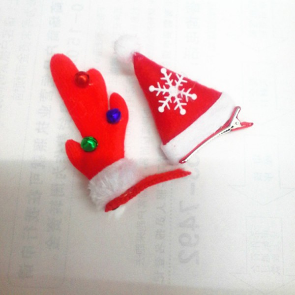 韓版聖誕夾子帽子 小鹿角聖誕飾品 精巧可愛聖誕節裝飾品聖誕飾品工廠,批發,進口,代購