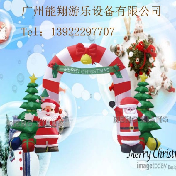 廠傢定製聖誕節氣模充氣聖誕樹老人聖誕節促銷活動充氣拱門工廠,批發,進口,代購