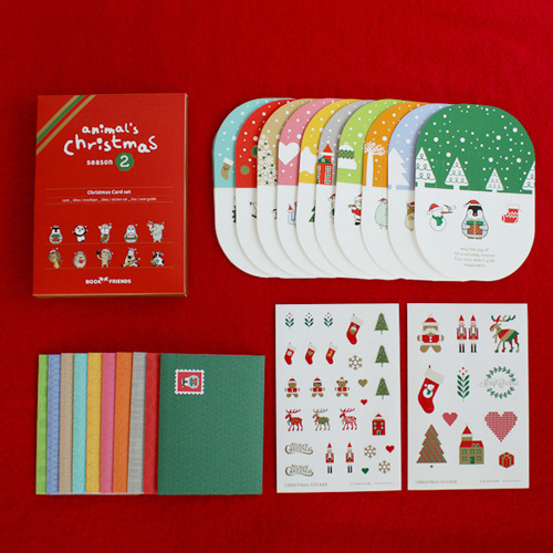 2016年新款 盒裝立體聖誕節禮物賀卡 聖誕卡片套裝 10套賀卡信封批發・進口・工廠・代買・代購