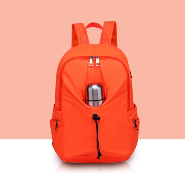 尼龍雙肩包 2015新款純色潮流運動類背包帶水壺防水耐磨女包 批發工廠,批發,進口,代購