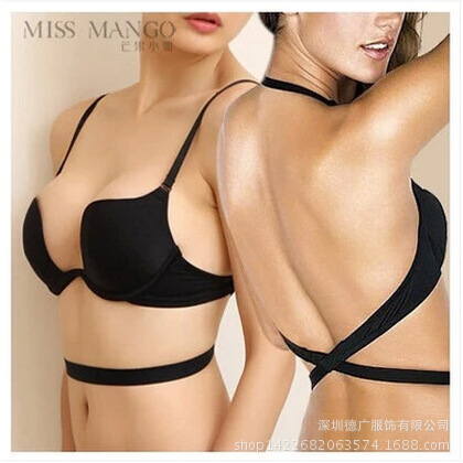爆款 深U型低胸露背裝晚禮服婚紗大碼無痕內衣聚攏隱形美背胸罩罩工廠,批發,進口,代購