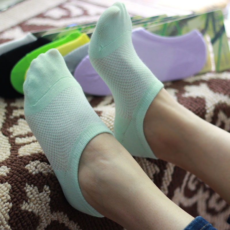夏季襪子批發 廠傢 竹纖維女士船襪 韓國 超薄 網眼淺口隱形襪子工廠,批發,進口,代購