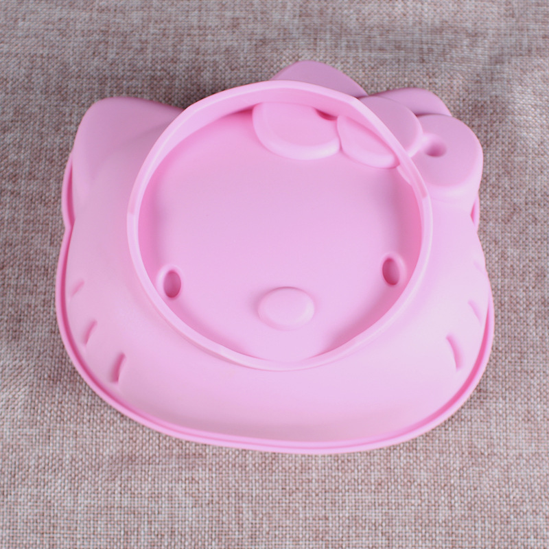 正的 6寸矽膠粉紅色6寸Hello Kitty貓頭矽膠蛋糕模 烘焙模具工廠,批發,進口,代購