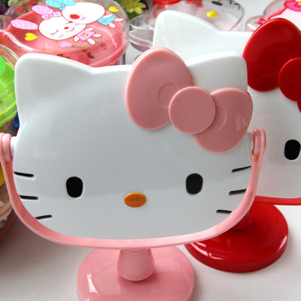 1732 Hello Kitty 可愛卡通梳妝臺式鏡子旋轉化妝鏡0.32工廠,批發,進口,代購