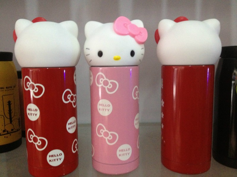 可愛卡通 Hello Kitty貓頭不銹鋼保溫杯 KT貓保溫杯 kitty保冷杯工廠,批發,進口,代購