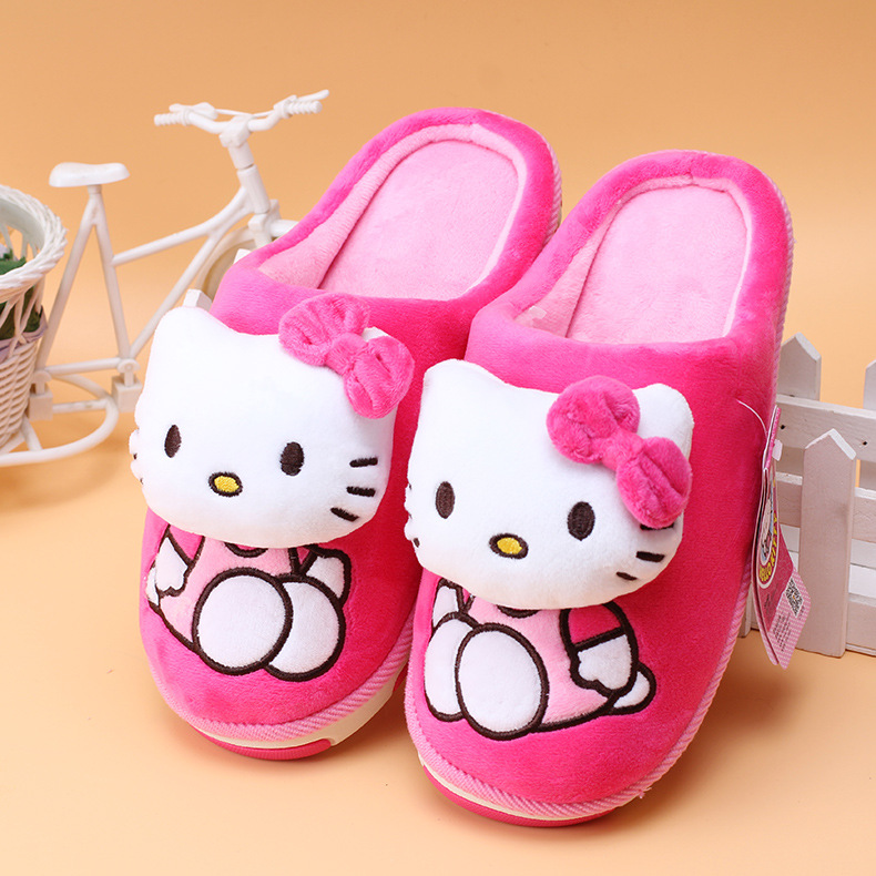 2015冬季正品迪士尼立體Hello Kitty 成人 防滑 可愛 傢居棉拖鞋工廠,批發,進口,代購