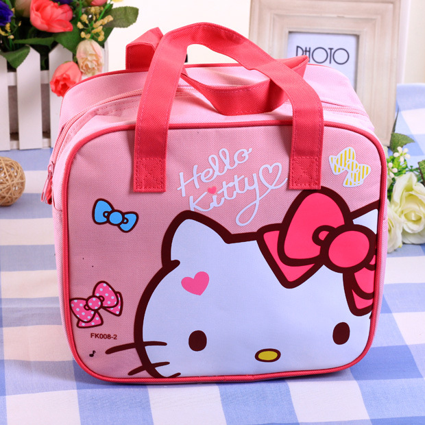 批發hello kitty保溫飯盒袋超大容量手提袋 可愛卡通便當包工廠,批發,進口,代購