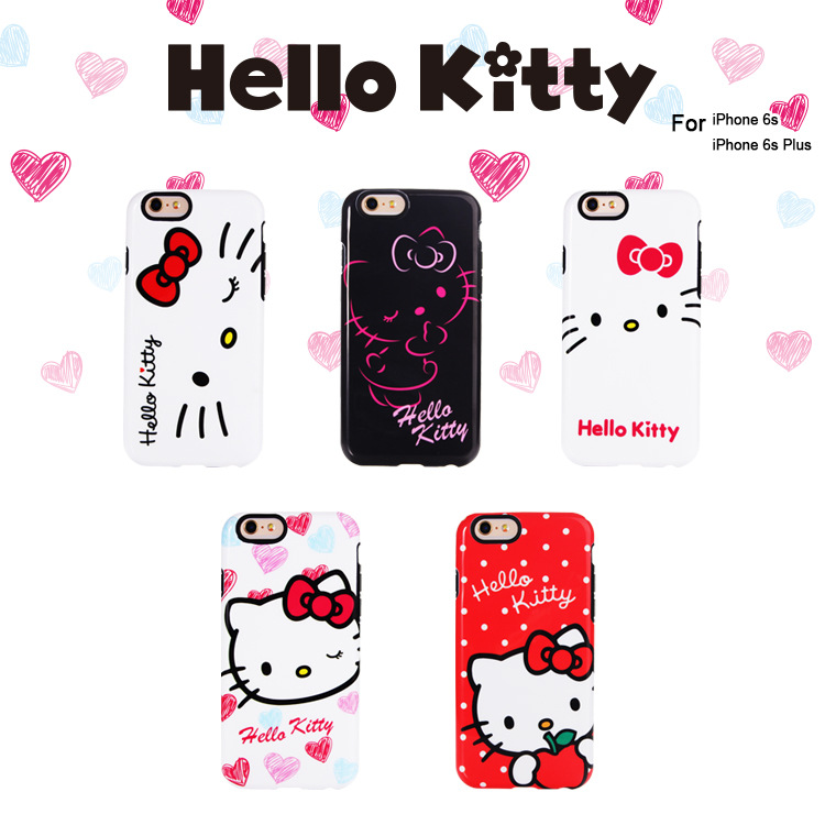 韓國正品hello kitty蘋果iPhone6s雙層防摔手機殼6P二合一保護套工廠,批發,進口,代購