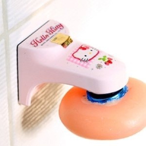韓國正品Hello Kitty 凱蒂貓 磁鐵 吸皂器 香皂架 皂盒香皂吸附器工廠,批發,進口,代購