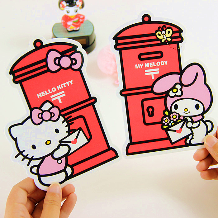 日式和風 異形明信片賀卡hello kitty凱蒂貓卡通動漫卡片工廠,批發,進口,代購