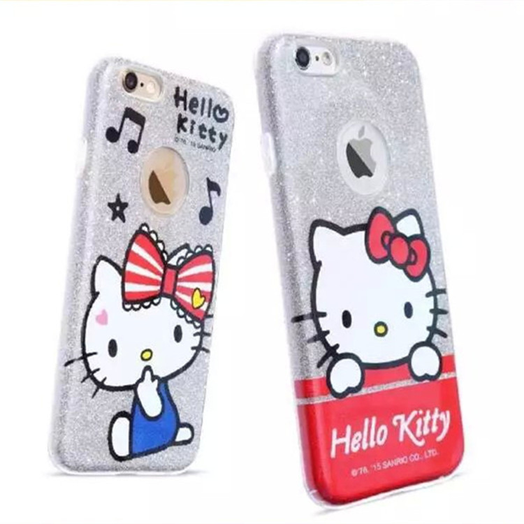 道瑞 iphone6/6s hello Kitty保護套 6p/6s plus卡通炫銀凱蒂系列工廠,批發,進口,代購