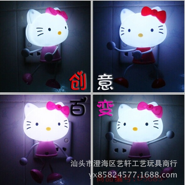 HELLO KITTY新款光控小夜燈led標志燈臥室走廊過道燈KT貓YX010092工廠,批發,進口,代購