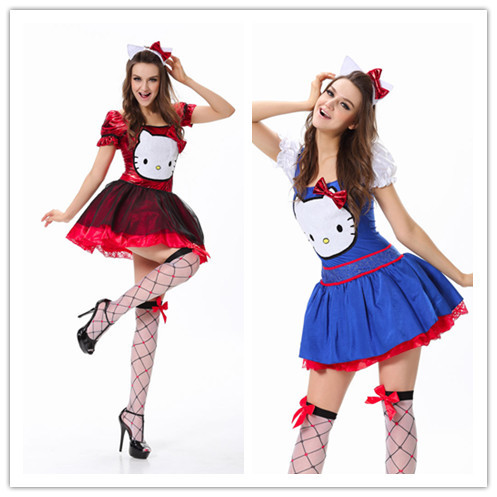 Hello Kitty貓遊戲製服 卡通舞會表演服 可愛人物扮演演出服工廠,批發,進口,代購