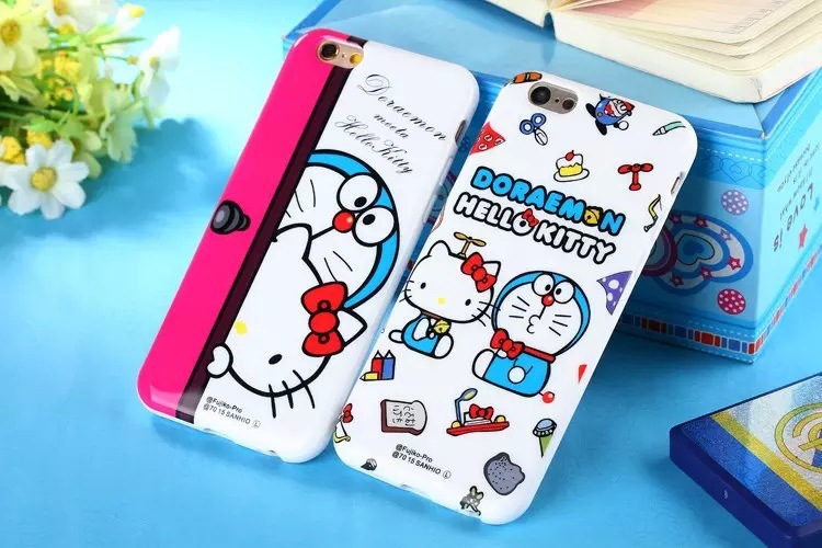 新款哆啦A夢Hello kitty手機殼iPhone6手機殼 新款可愛tpu軟殼工廠,批發,進口,代購