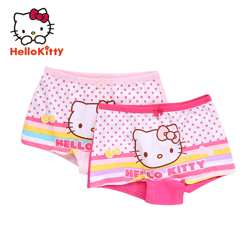 hello kitty凱蒂貓兒童女大童純棉卡通平角內褲盒裝品牌內褲批發工廠,批發,進口,代購