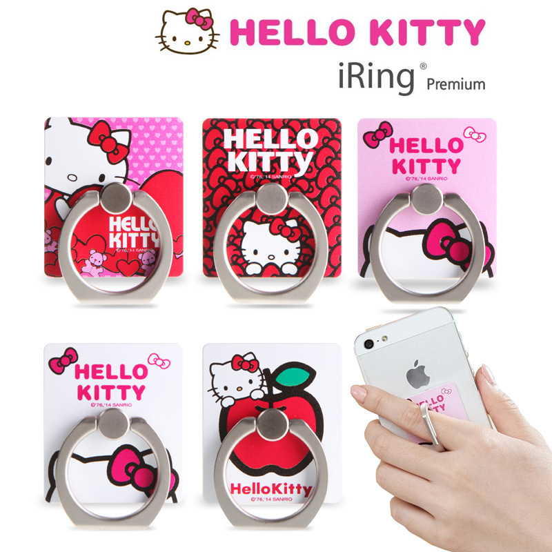 hello kitty卡通車載指環支架手機懶人支架通用手環支架韓國iring工廠,批發,進口,代購