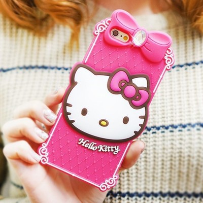 hello Kitty iphone6 手機殼 4.7寸日韓矽膠手機套s6蘋果5s手機工廠,批發,進口,代購