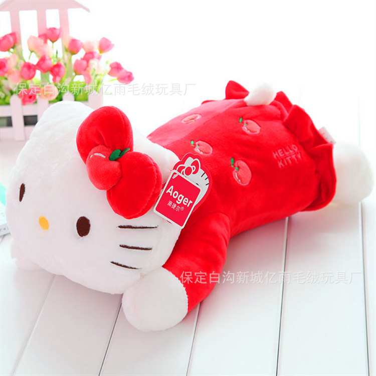 毛絨玩具hello kitty公仔趴姿KT凱蒂貓水果抱枕娃娃手辦生日禮物工廠,批發,進口,代購