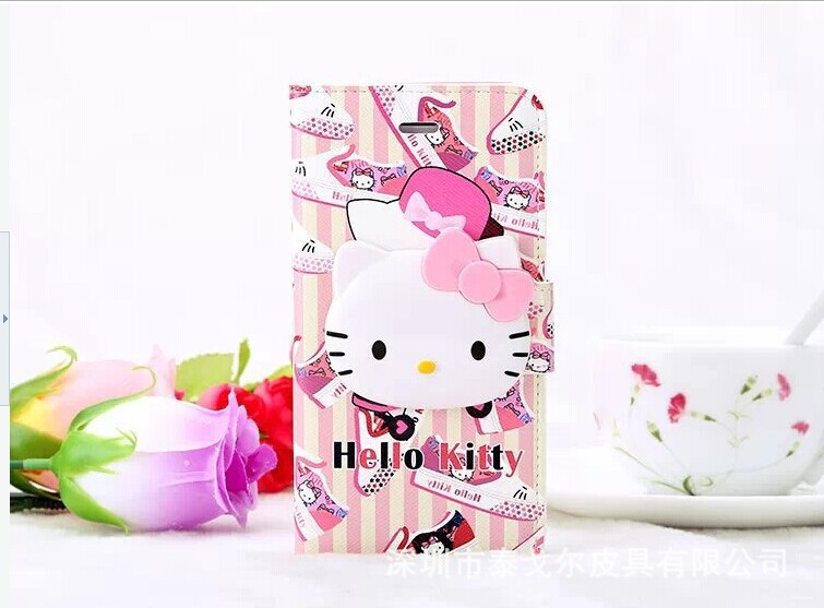 Hello Kitty iPhone6手機殼 翻蓋皮套 蘋果6手機保護套新款卡通工廠,批發,進口,代購