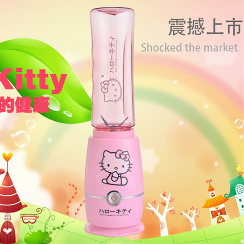 廠傢現貨hello kitty迷你榨汁機多功能炸汁機電動果汁機 明星產品工廠,批發,進口,代購