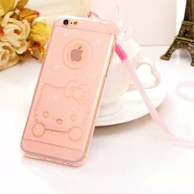 iphone6手機殼4.7蘋果6plus矽膠套閃粉帶掛繩 蘋果5/5s掛脖子外殼工廠,批發,進口,代購
