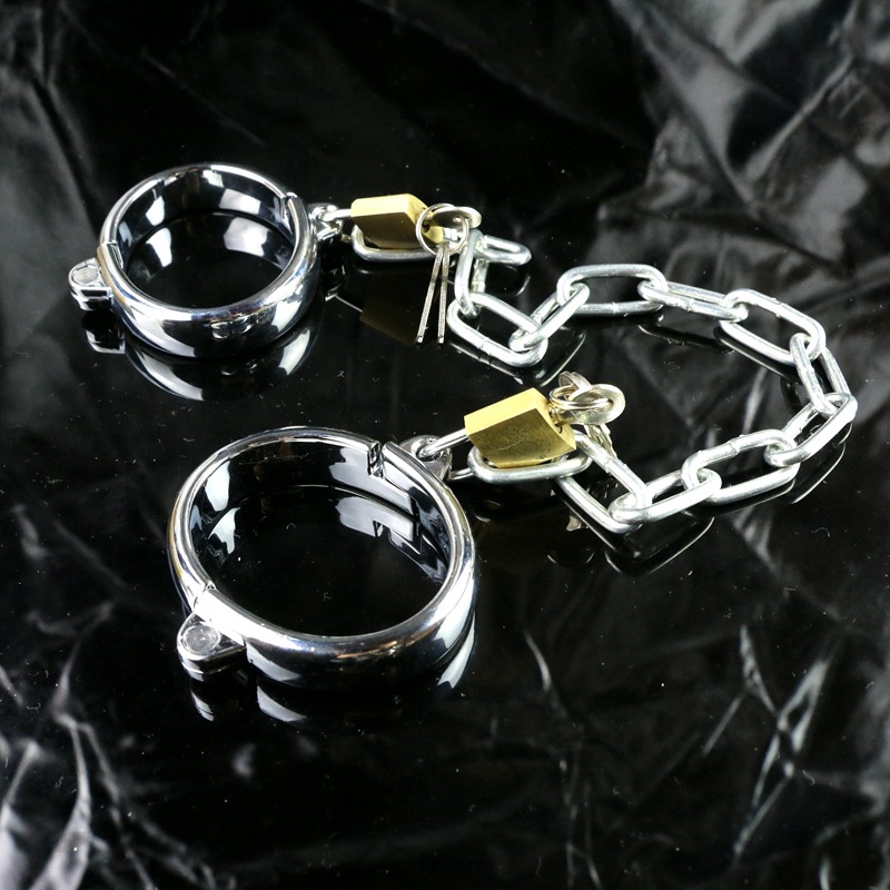 男女用情趣另類玩具成人用品不銹鋼合金屬自縛加重男用腳銬工廠,批發,進口,代購
