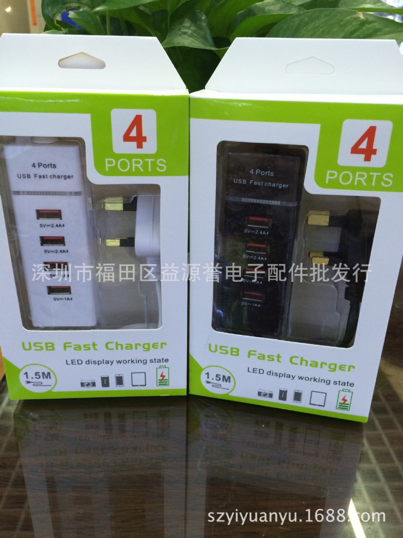 【大電流3A】英規4口USB插排 iPhone 三星 手機平板通用工廠,批發,進口,代購
