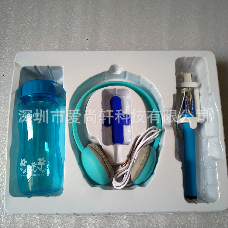OPPO套裝4件禮包 線控自拍桿+頭戴式耳機+550ml太空杯+魔貼支架工廠,批發,進口,代購