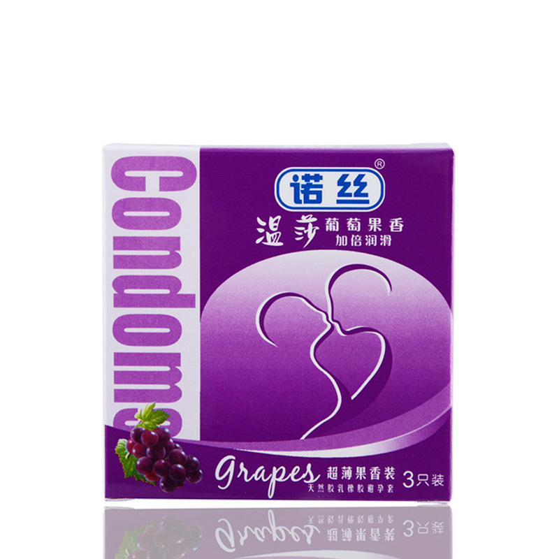 美國諾絲安全套避孕套超薄果香3隻裝葡萄加倍潤滑成人情趣情趣用品工廠,批發,進口,代購
