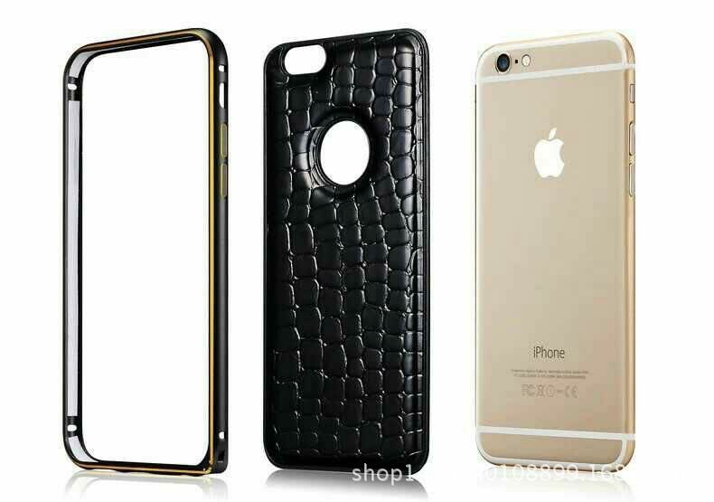 iphone6 6plus超薄鋁合金邊框+PU後蓋手機殼二合一蘋果金屬外殼工廠,批發,進口,代購