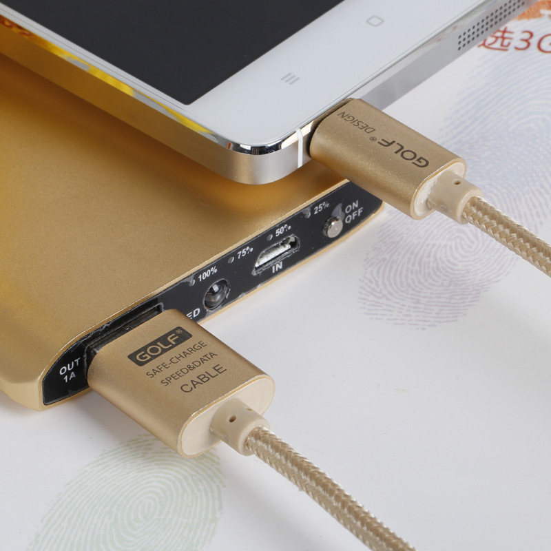 高爾夫/GOLF 合金編織線iPhone5S/6/6plus數據線 充電線 廠傢批發批發・進口・工廠・代買・代購