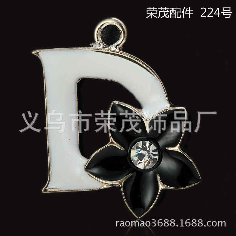 韓版飾品配 D字大花金屬diy配件手機美容diy合金配件發飾配件224工廠,批發,進口,代購