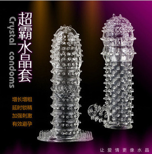 正品 狼牙AB套 男用G點水晶套延時增粗刺套 情趣用品促銷中 火爆工廠,批發,進口,代購
