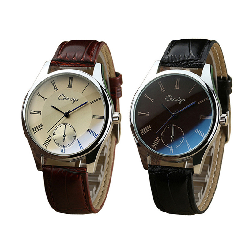 批發 新款卡西格手錶  時尚藍光玻璃皮帶男表 爆款一件代發工廠,批發,進口,代購