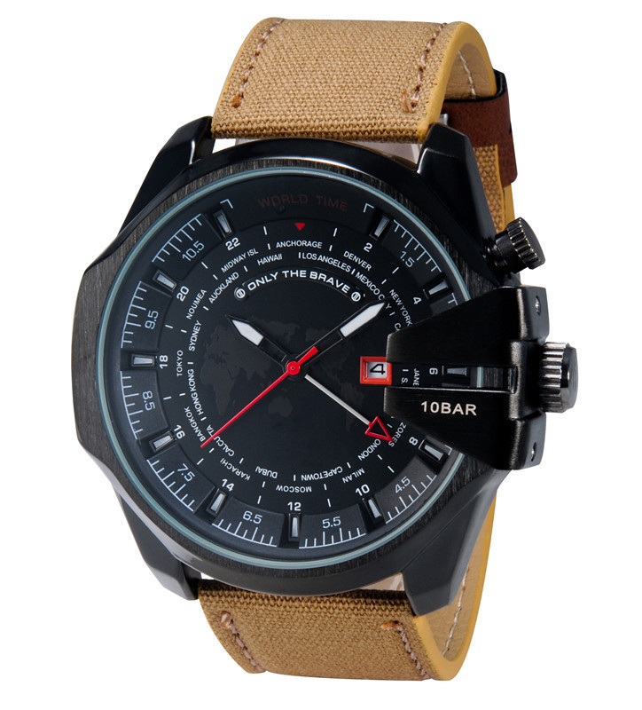 2015爆款！DZ地圖麵新款男裝手錶 時尚大塊手錶 手錶廠傢直銷工廠,批發,進口,代購